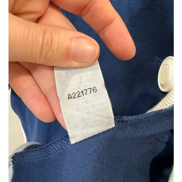 New Bob Mackie Button Cardigan Blue White Size Medium - Picture 5 of 7